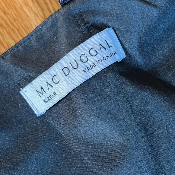 Mac Duggal Black Strapless Bow Fit and Flare Mini Dress Size 6 NWT - Picture 12 of 15